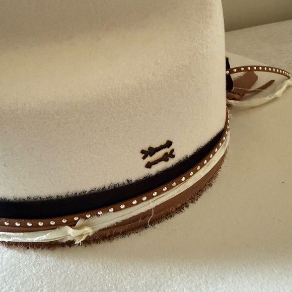 GIGI PIP Cream Western Hat with Brown & black Accents - Picture 10 of 10